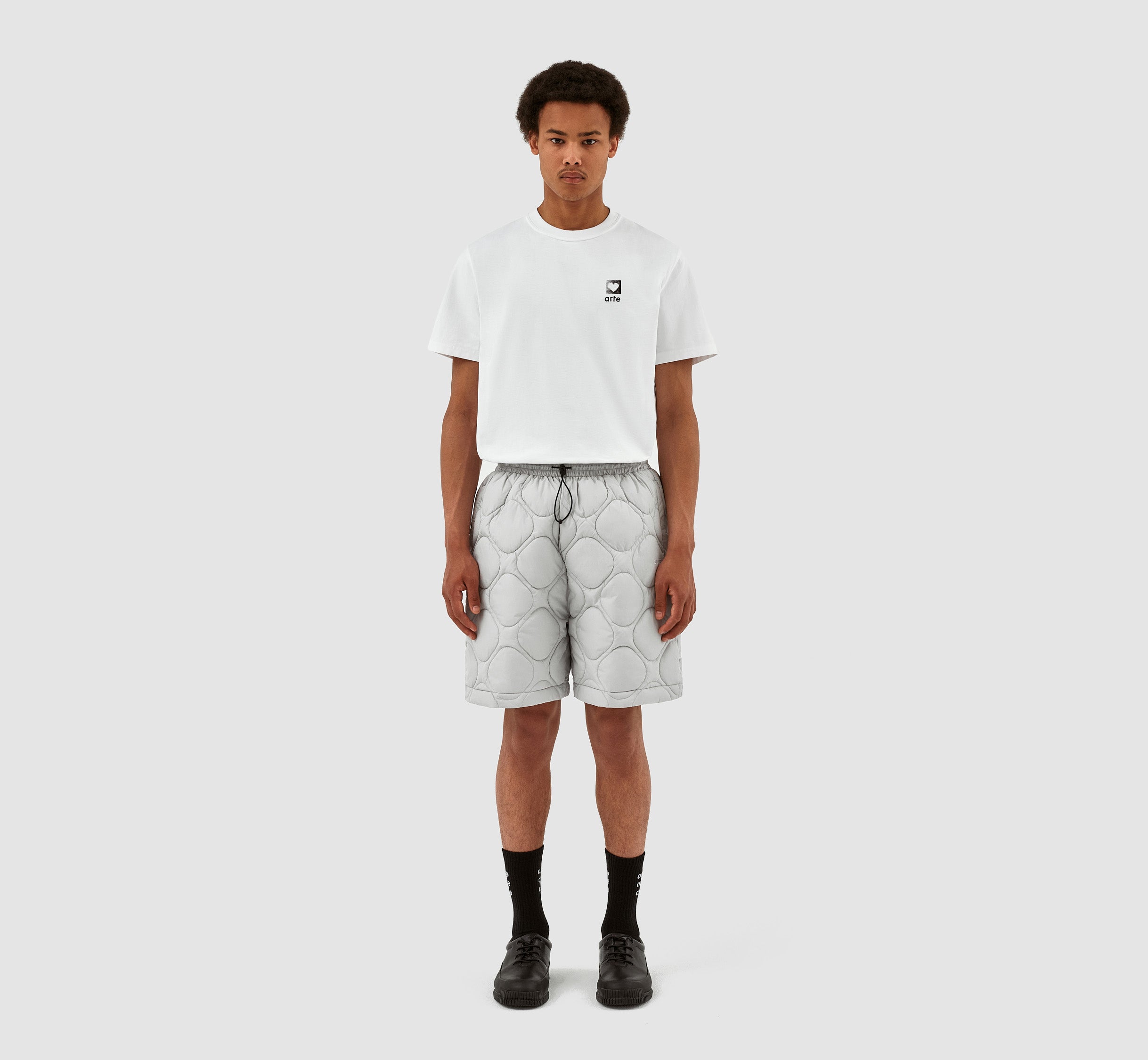 Steiner Quilted Shorts - Light Grey