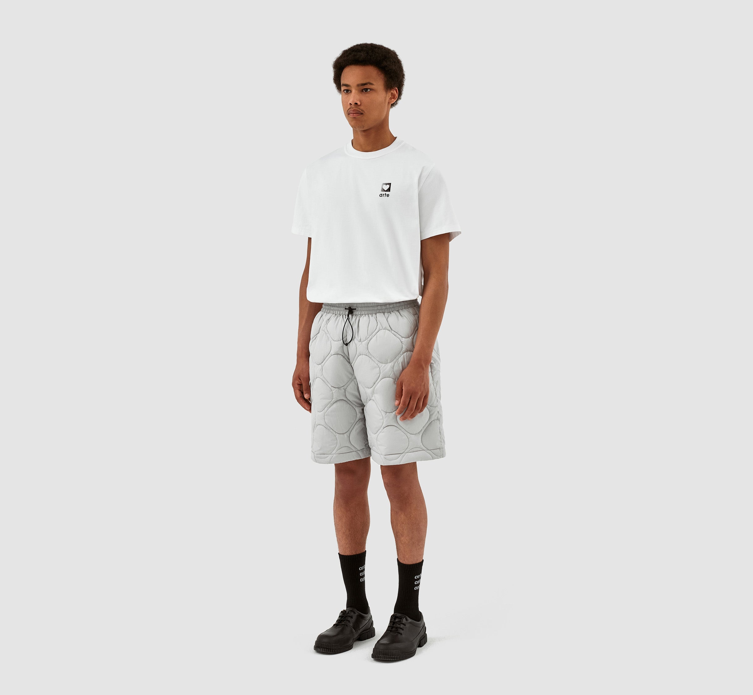 Steiner Quilted Shorts - Light Grey