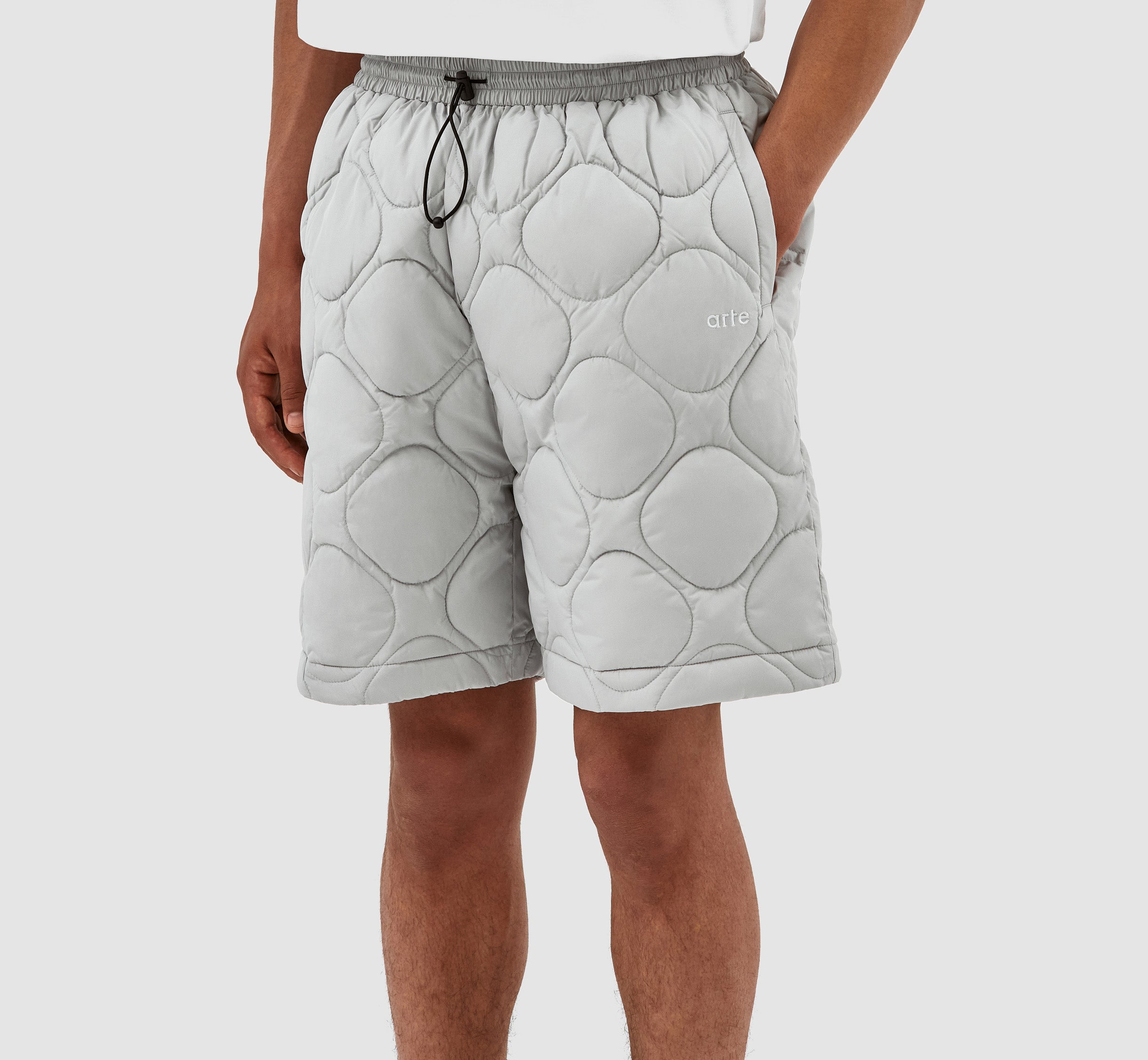 Steiner Quilted Shorts - Light Grey