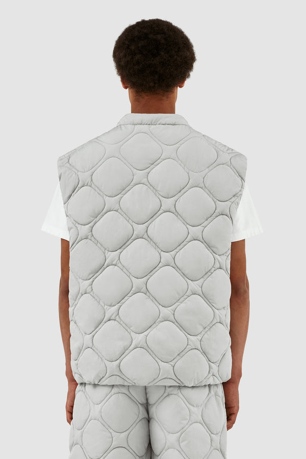 Vince Quilted Vest - Light Grey