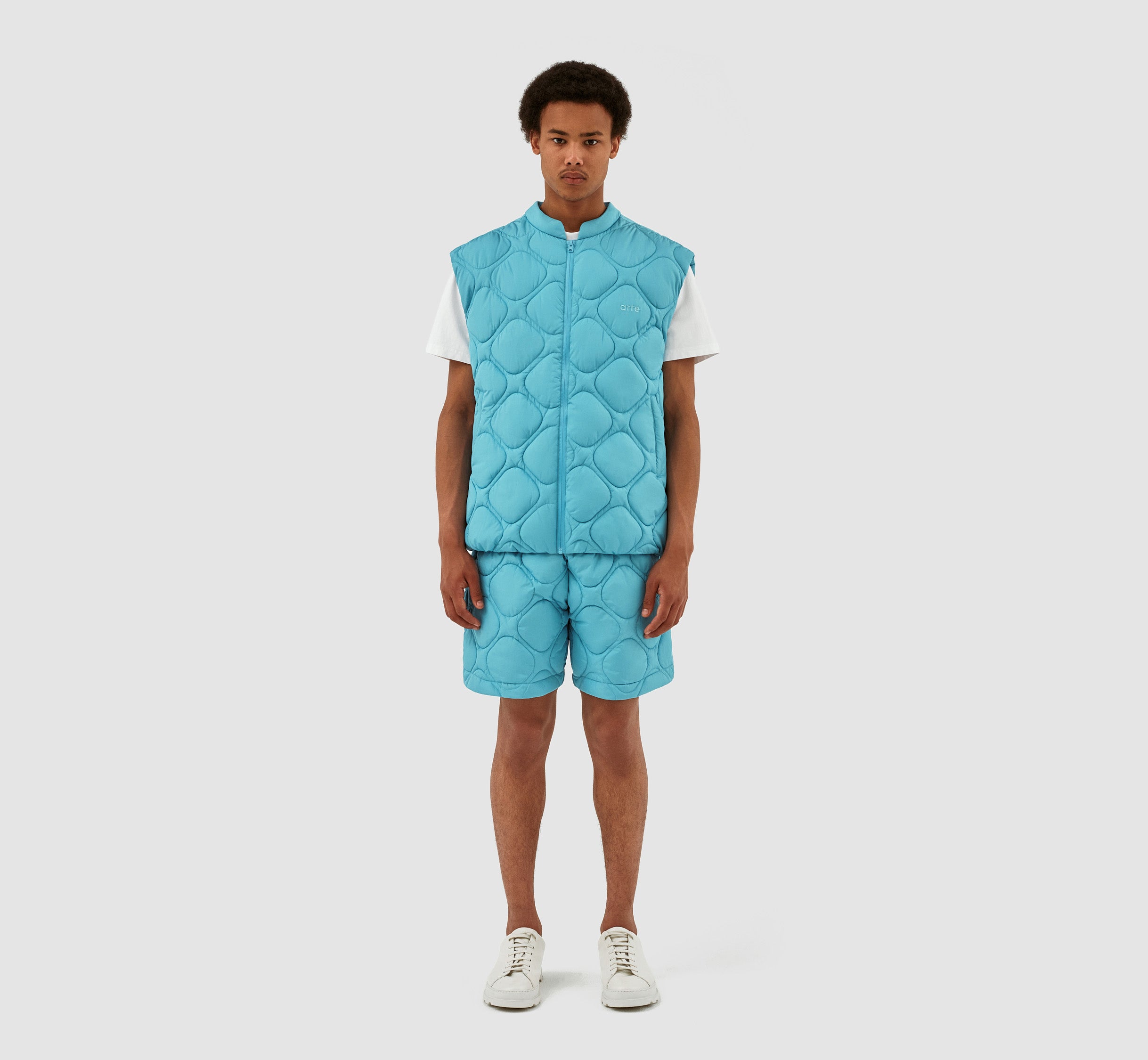 Steiner Quilted Shorts - Light Blue