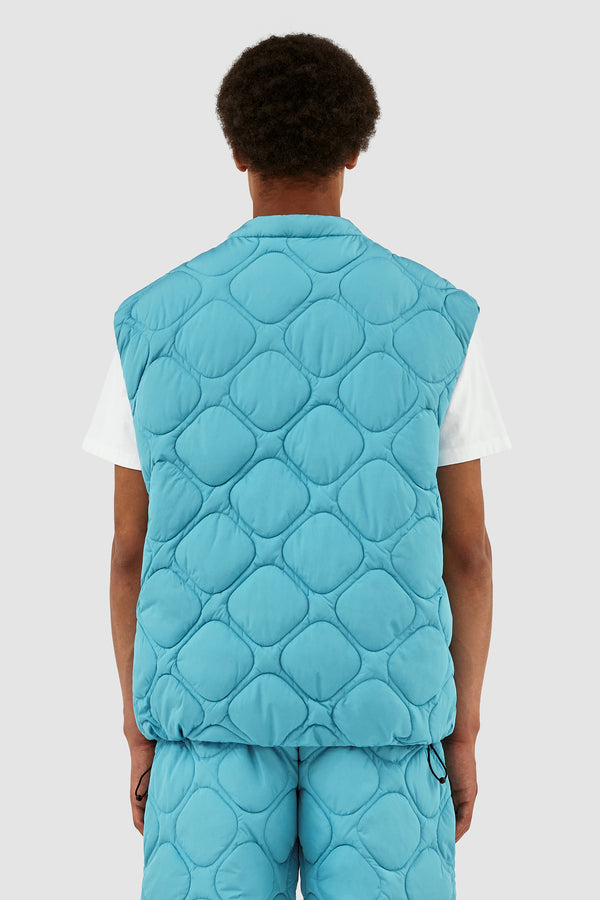 Vince Quilted Vest - Light Blue