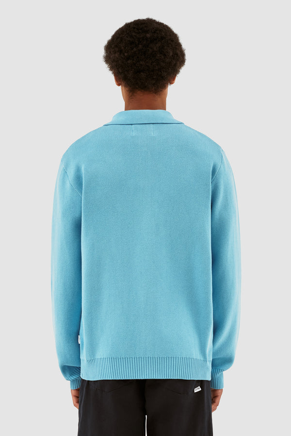 Keler Stripe Cardigan - Light Blue/Cream