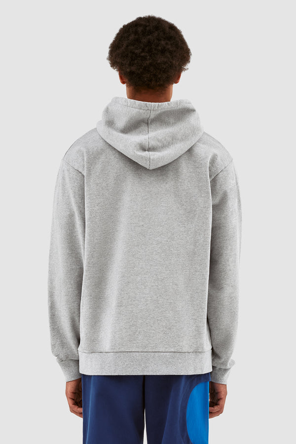 Harris Blue Front Hoodie - Grey