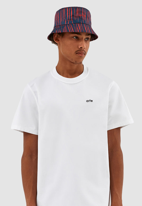 Bell Stripe Buckethat - Navy/Bordeaux