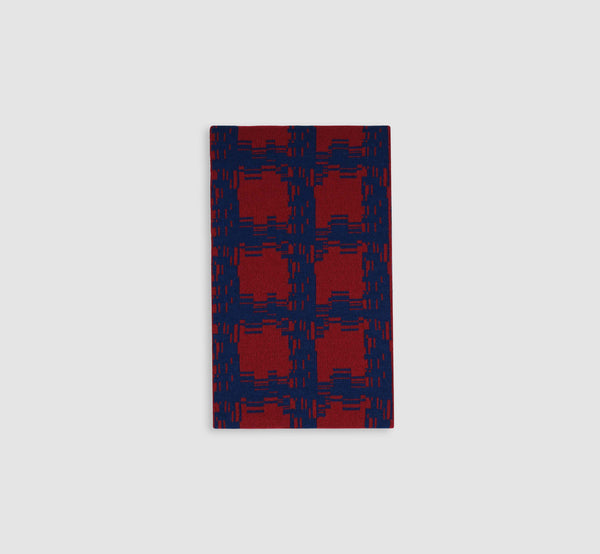 Alex Square Scarf - Navy/Bordeaux