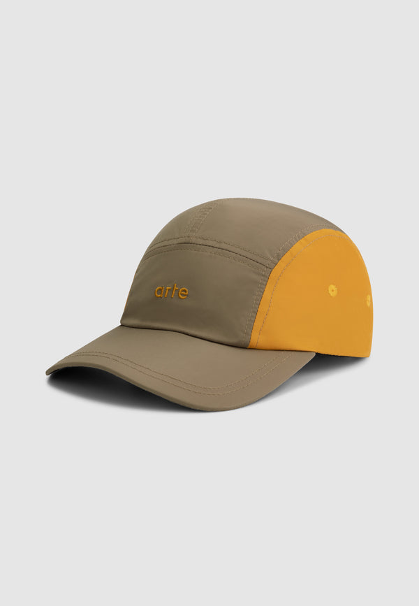 Clover Colorblock Cap - Orange/Grey
