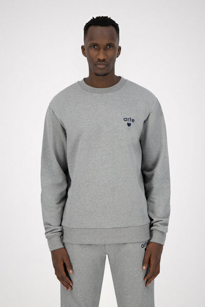 Colson Heart Sweater - Grey