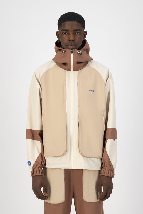 Jamin Jacket - Cream/Brown/Beige
