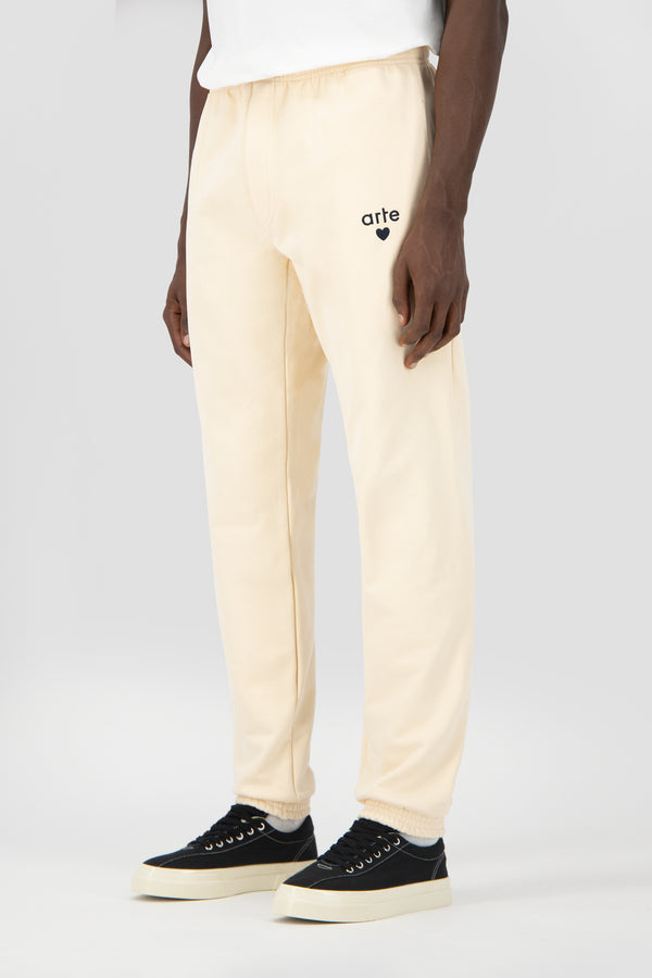 Tristian Heart Sweatpants - Creme