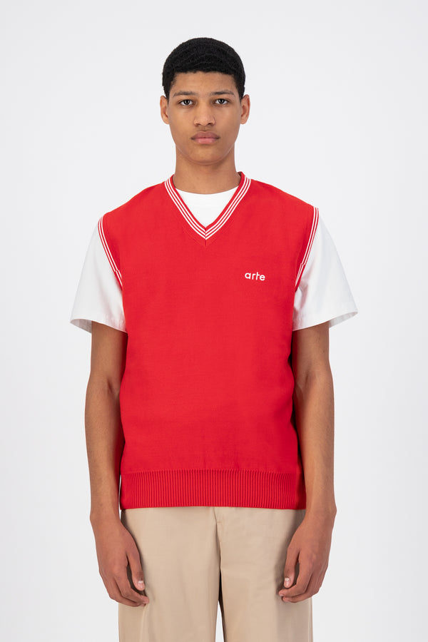 Karl Logo Knit - Red/White