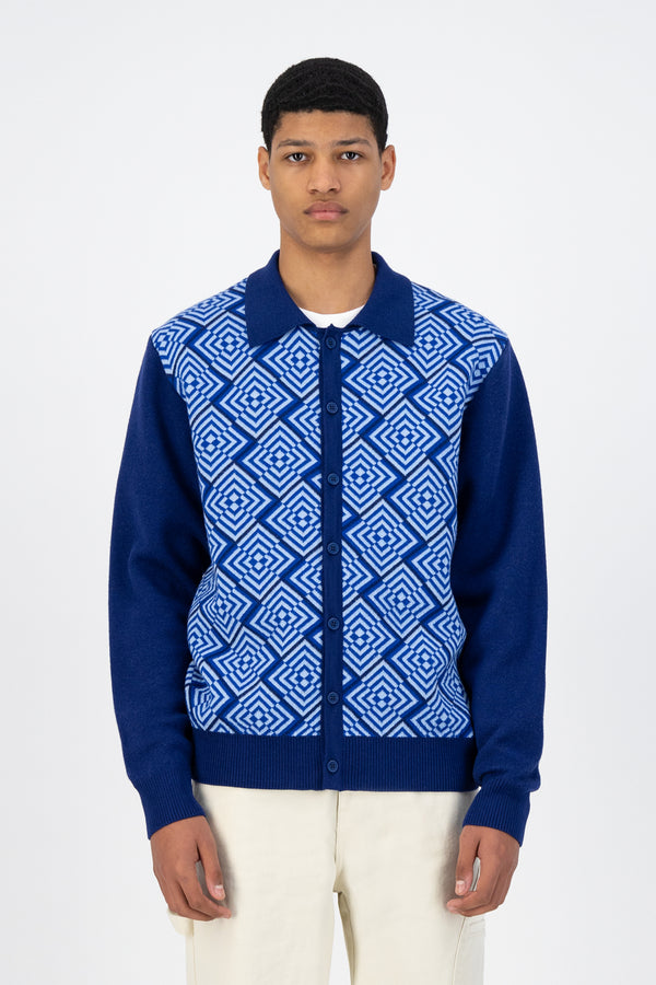 Karp Knit Cardigan - Blue