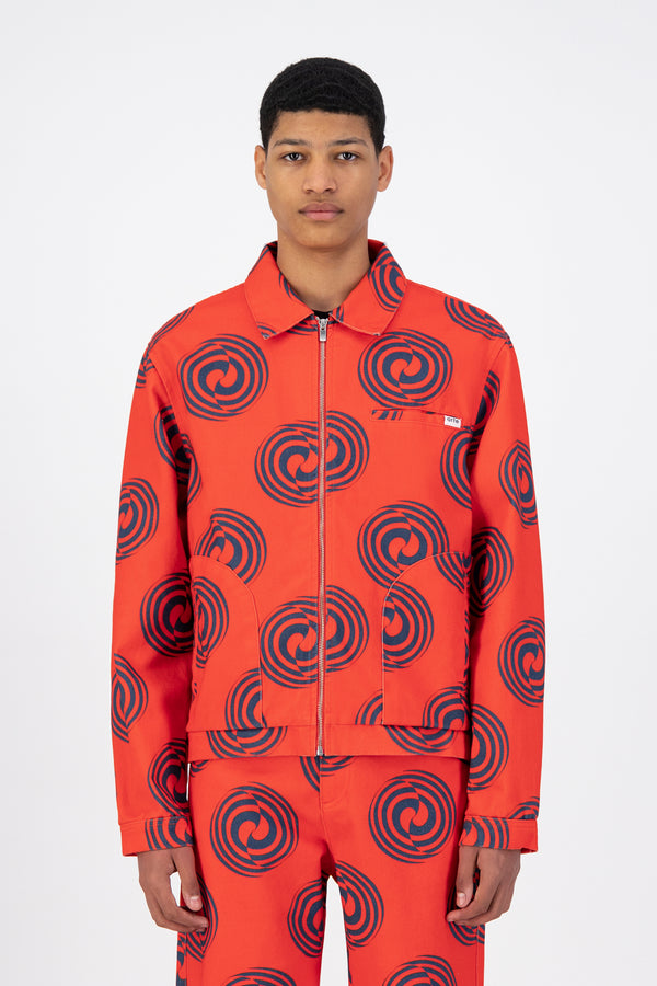 Janco Swirl Jacket - Red/Navy