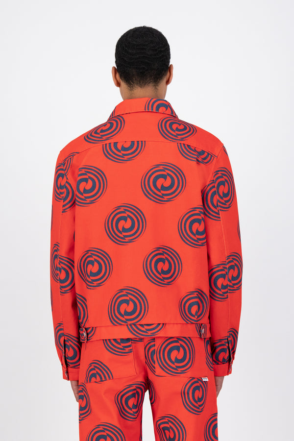 Janco Swirl Jacket - Red/Navy