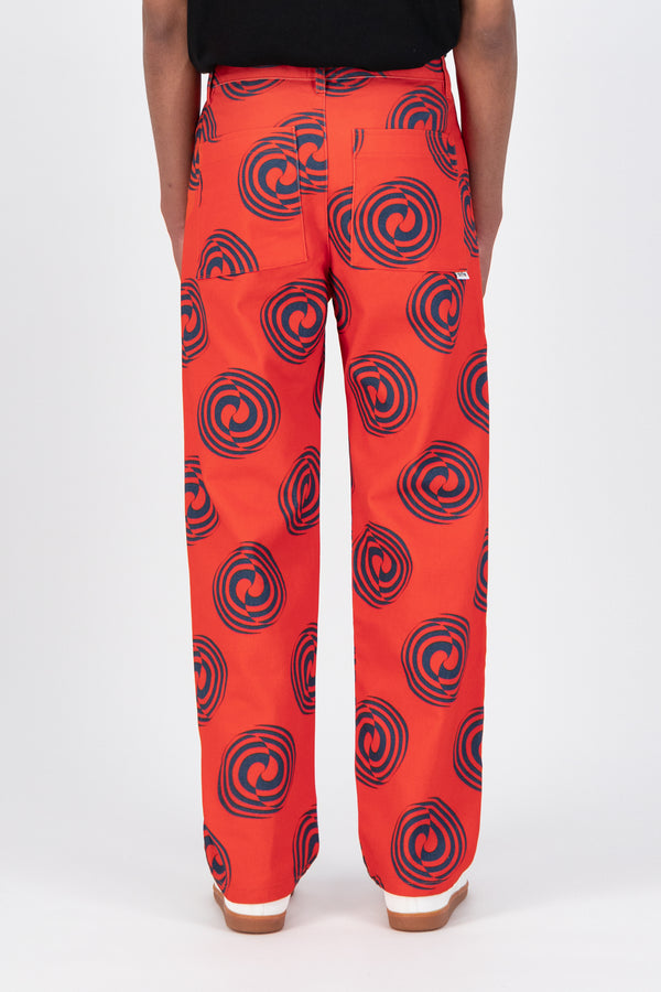 Janco Swirl Pants - Red/Navy