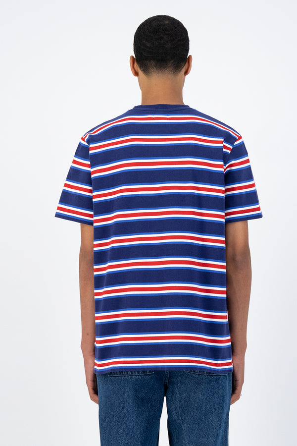 Tzara Stripes T-shirt - Navy/Red
