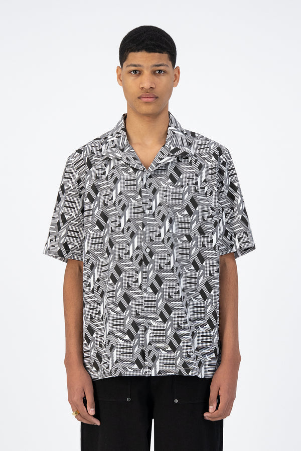 Scotti Allover Shirt - Black/White