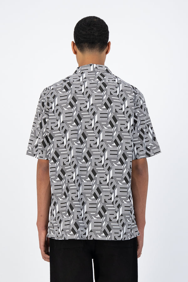 Scotti Allover Shirt - Black/White