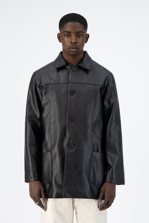 Joe Leather Jacket - Black