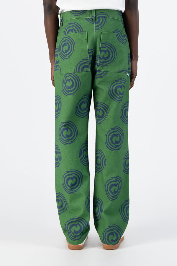 Janco Swirl Pants - Green/Navy