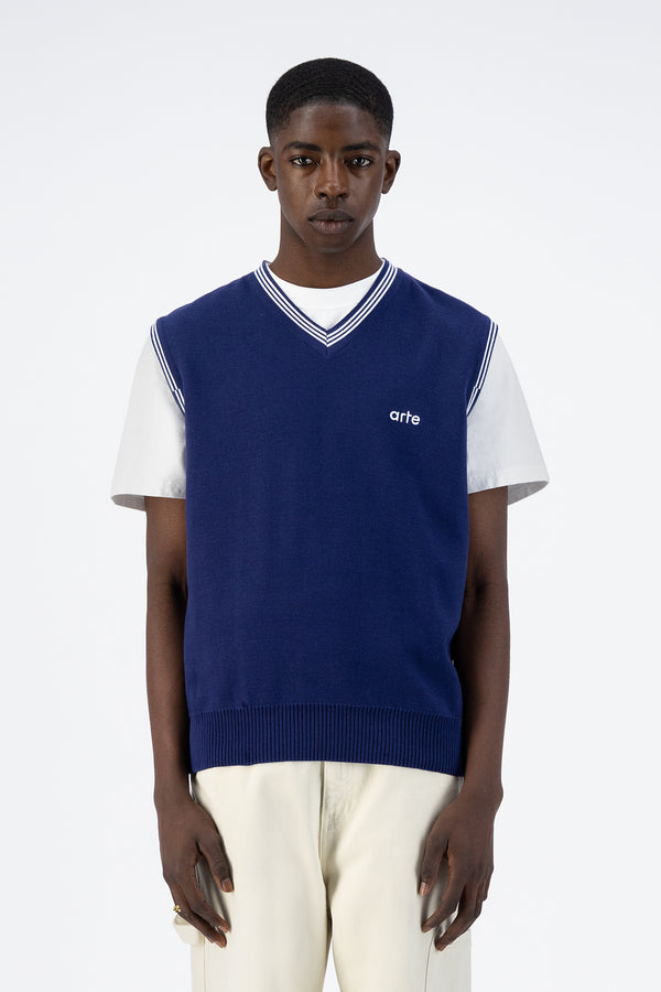 Karl Logo Knit - Blue/White