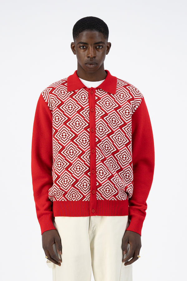 Karp Knit Cardigan - Red