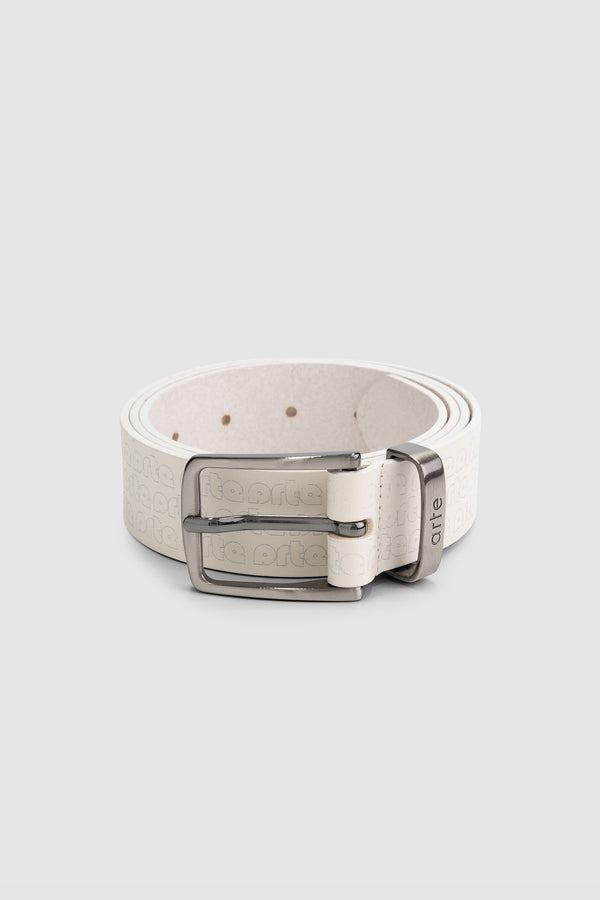 Alder Print Belt - Cream/Lake Blue