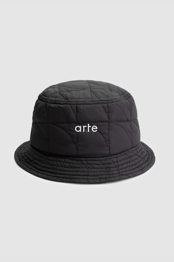 Bauhaus Quilted Bucket Hat - Black