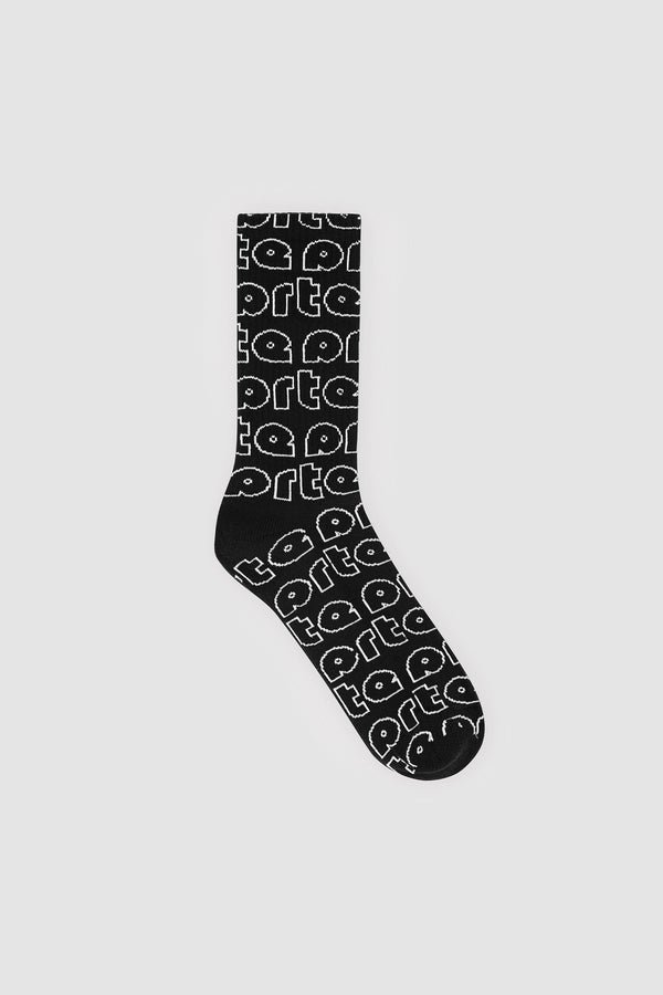 Allover Logo Socks - Black