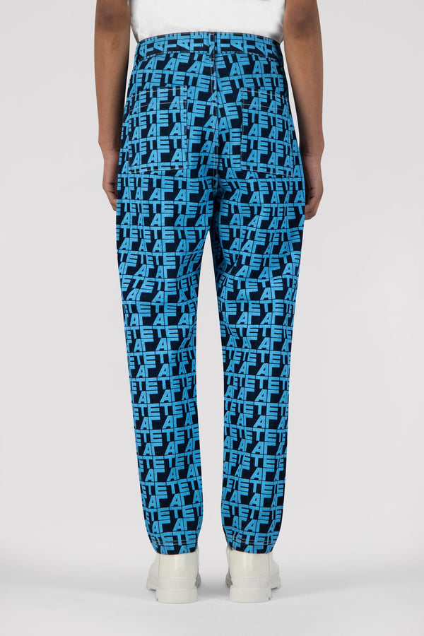 Jean Allover Pants - Denim Printed