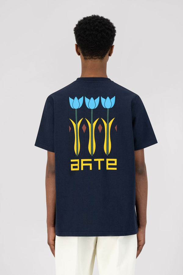 Tissot Back Tulip T-shirt - Navy