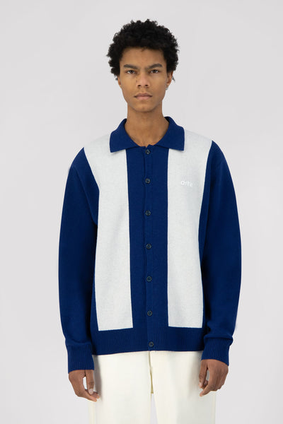 Koloman Cardigan Sweater - Navy/White