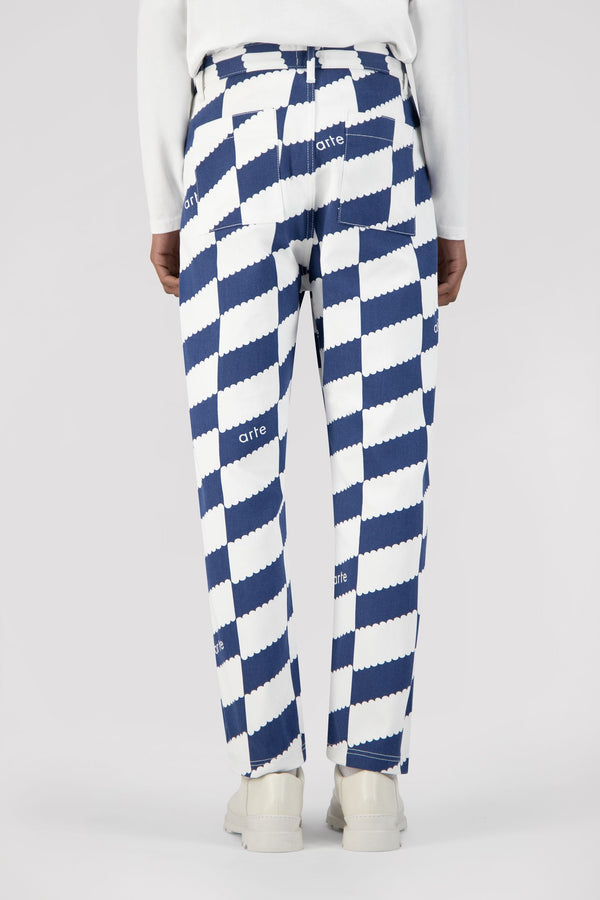 Jean Dia Pants - White/Navy