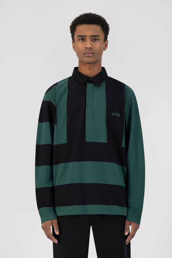 Peter Stripes Polo - Green/Black