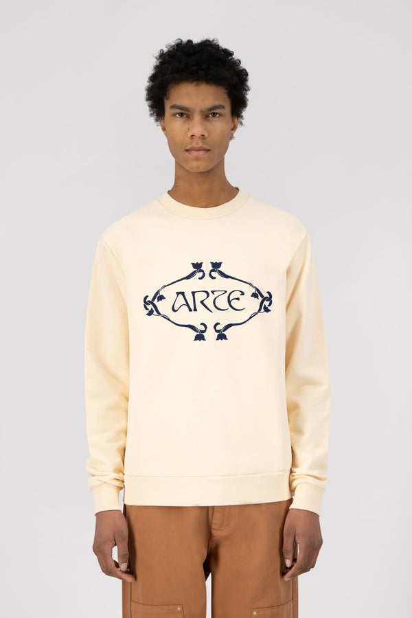 Castel Logo Orna Crewneck - Creme