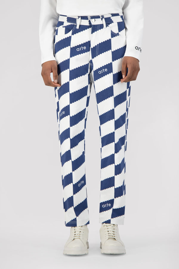 Jean Dia Pants - White/Navy