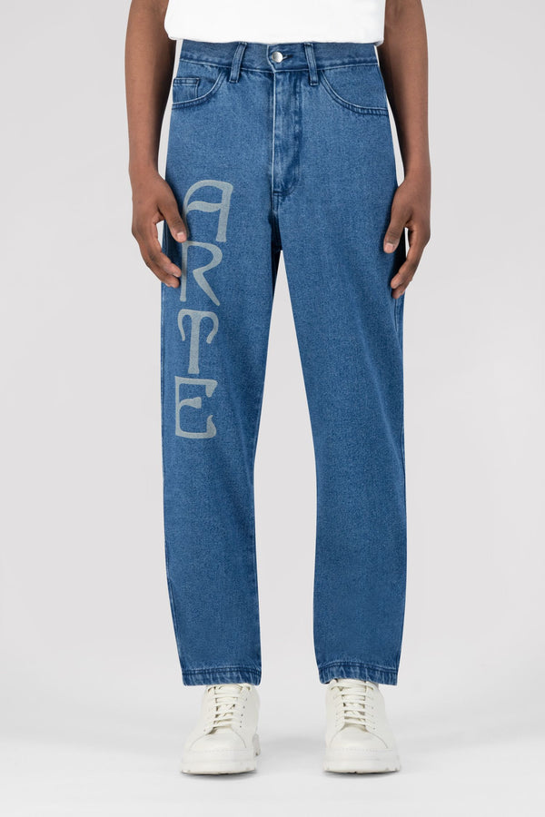 Paul Front Logo Pants - Light Blue Denim