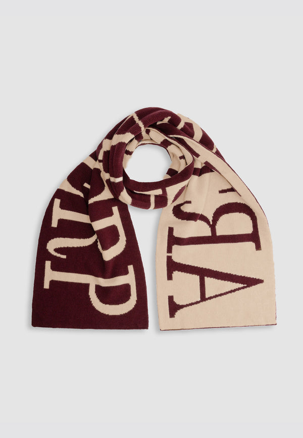 Alex Antwerp Scarf - Bordeaux/Dark Cream