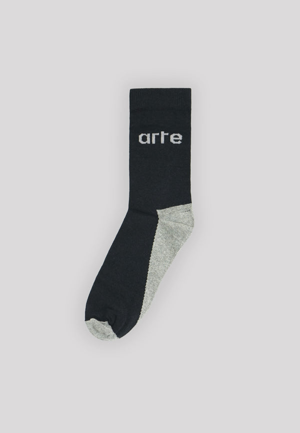 Colorblock Sock - Black/Grey